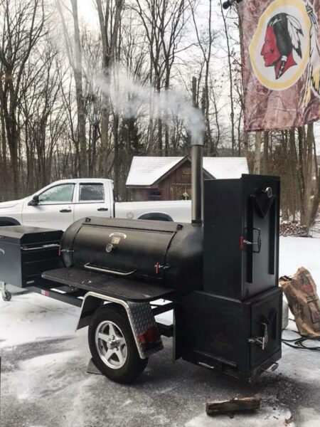 Meadow Creek TS250 Tank Smoker With Meadow Creek BBQ42 Chicken Cooker