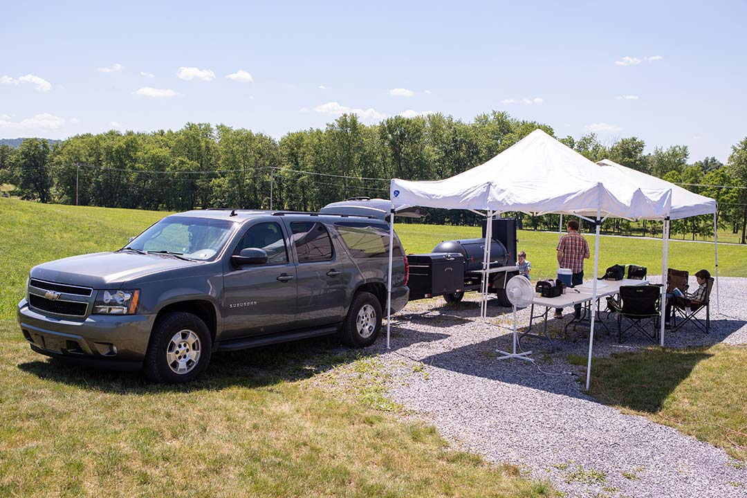 BBQ Smoker on a Trailer