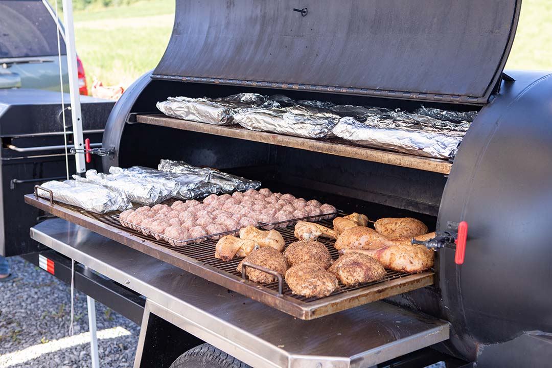 Sausage Balls on Smoker