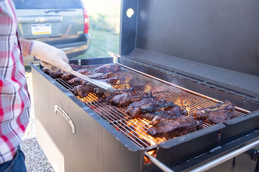 Grilling Steaks on BBQ42