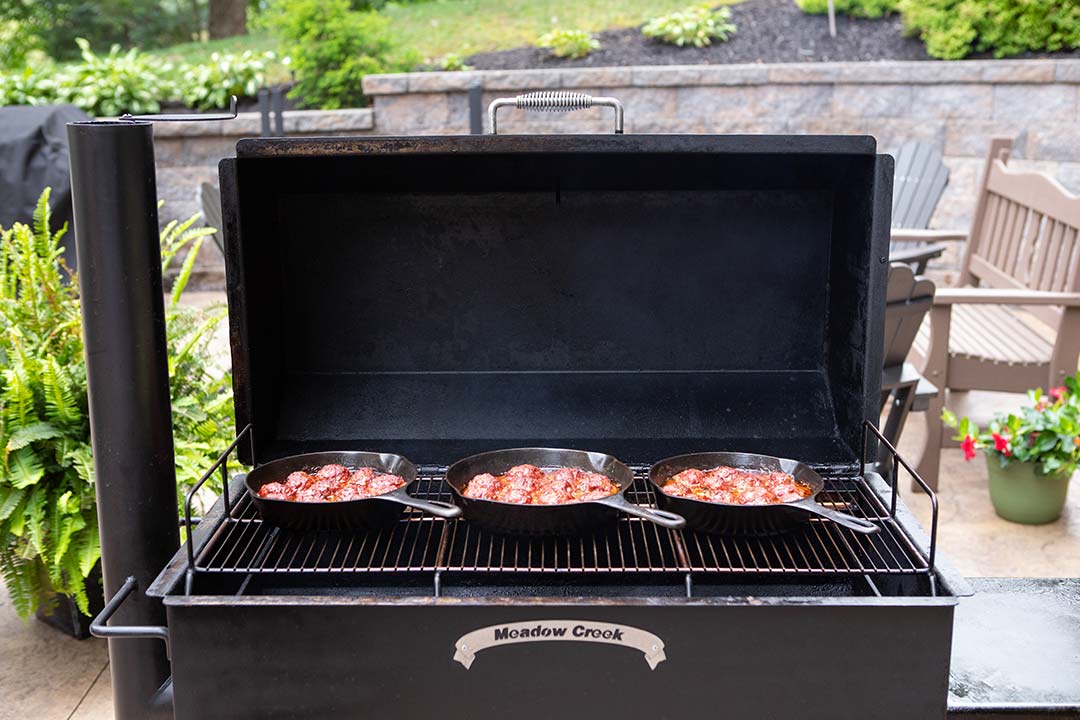 Meatballs on Smoker