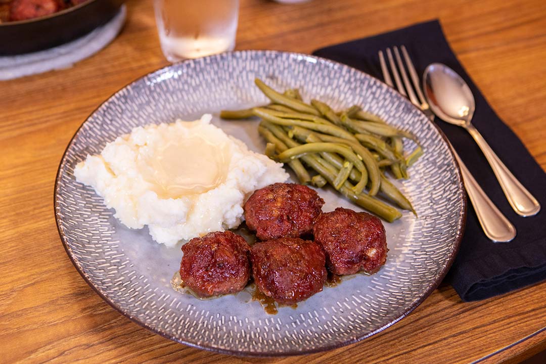 Smoked Meatballs Meal